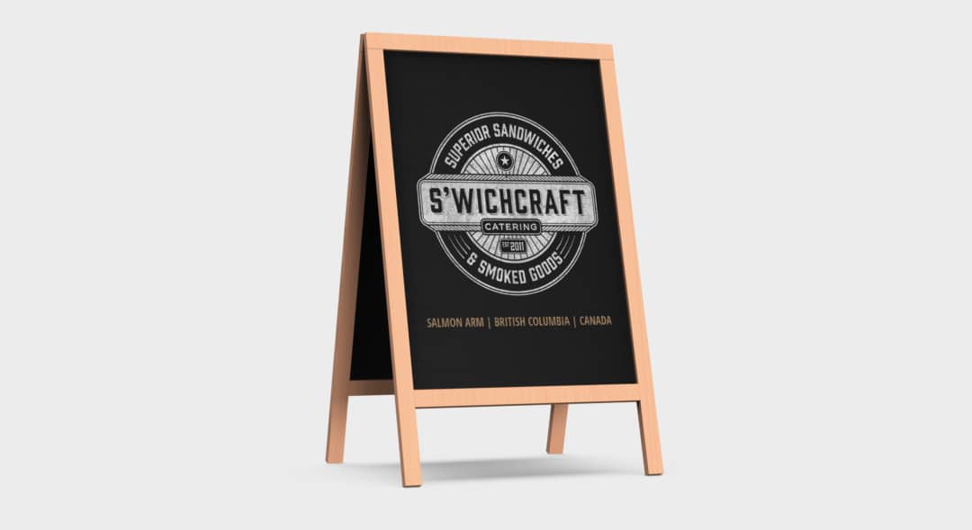 S'wichcraft Catering & Food Truck - Salmon Arm BC - Superior Sandwiches and Smoked Goods - Sandwich Board - EC2